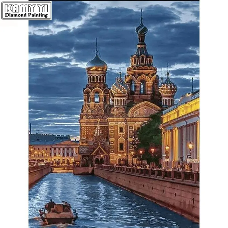 Diamond Embroidery Landscape Full Square&ampRound Painting Cross Stitch Church 3D Home Decoration DIY LK1 | Дом и сад