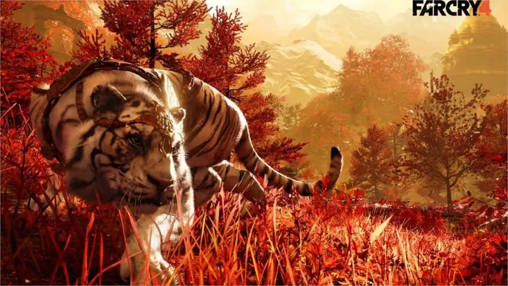 Far Cry 4 белый тигр украшение дома Холст плакат