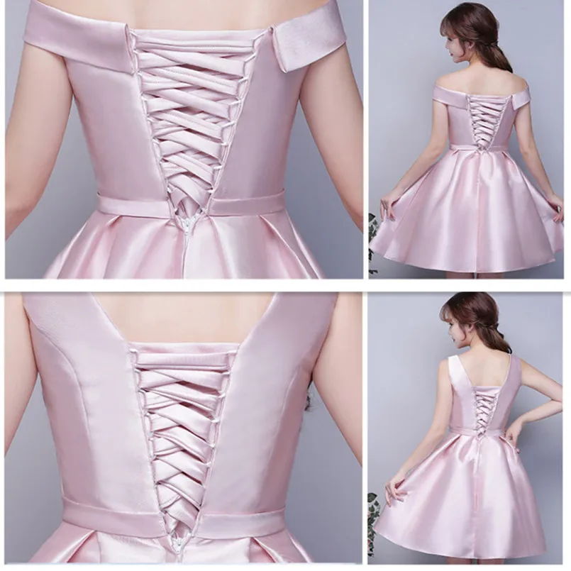 Длинные Короткие платья на шнуровке для подружек невесты весна лето свадебное