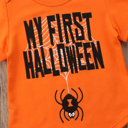 Новинка 2018 мой первый облегающий костюм с пауком на Хэллоуин боди для маленьких