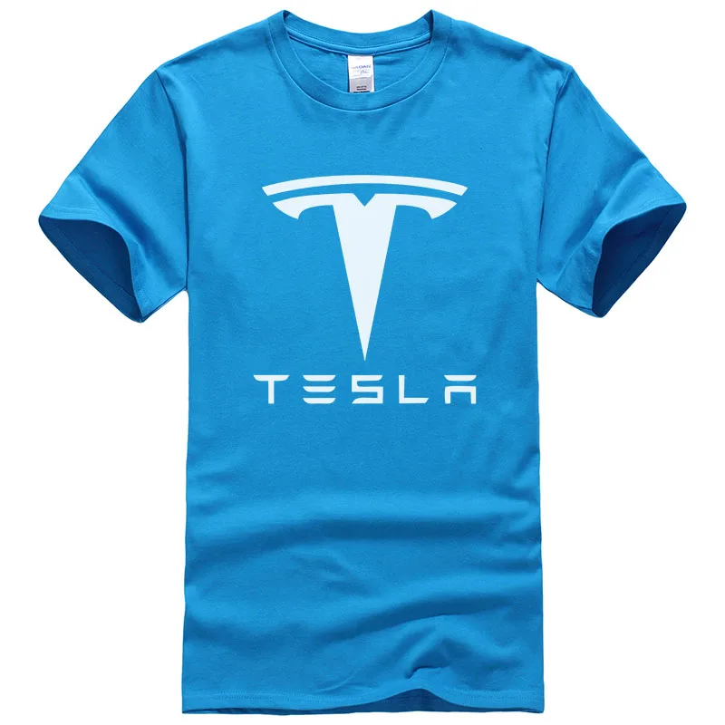 6 Новинка, Tesla, мужские футболки, короткий рукав, круглый вырез, с буквенным принтом, хлопок, мужские футболки, повседневная футболка для мальчиков, топы, много цветов, T134 - Цвет: 6