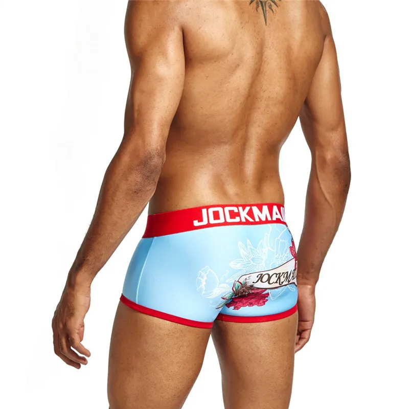 Бренд jockmail цифровой шлепанцы с принтом в виде черепов; Мужское нижнее белье боксеры Мужские шорты для купания сексуальные кальсоны боксер самакуэка, нижнее белье, трусы