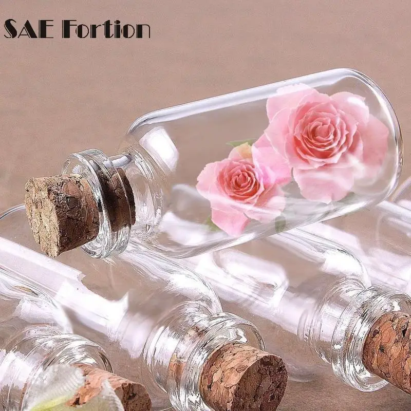 10 шт./Лот Мини пробка стеклянные бутылки DIY декоративные Флаконы маленькие