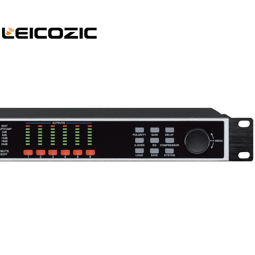 Leicozic DANTE2.6 2in 6out USB цифровой DSP процессор динамик процессор программное обеспечение управление processador аудио RS232, RS485 AC220V