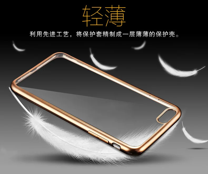 Роскошное Гальванопокрытие, хромированный Прозрачный чехол для iPhone XS MAX XR 8 7 6s 6 Plus 5S SE, прозрачный позолоченный чехол