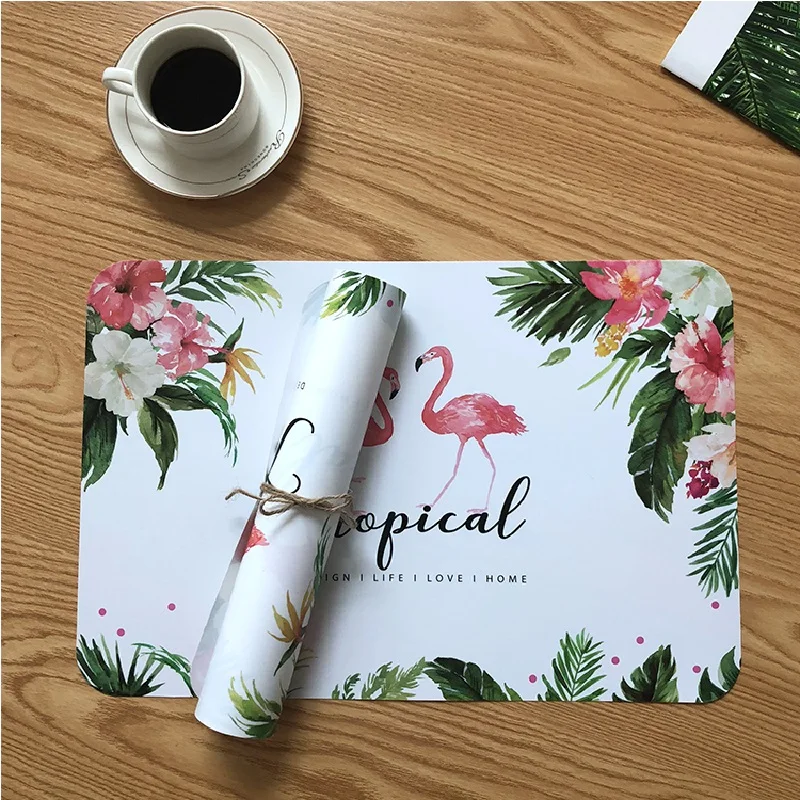 Nordic Творческий обеденный стол коврики Водонепроницаемая салфетка подстаканники