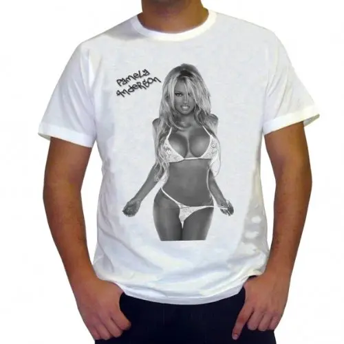 Брендовая одежда лето 2019 Pamela Anderson: Мужская футболка звездная звезда|Мужские