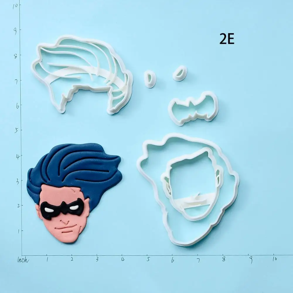 Супер герой Nightwing Бэтмен формочка для печенья набор на заказ 3D Печатный торт форма помадки формочки для печенья штамп в виде торта украшения - Цвет: nightwing 4 inch