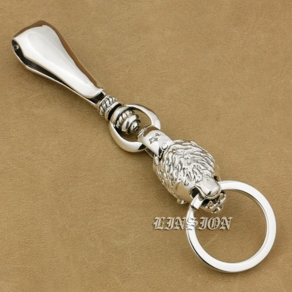 Огромный брелок для ключей в стиле панк Серебристый Брелок 9T021 |
