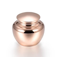 iju036 pure handcraft apple shape mini cremation urns rose gold pethuman memorial stainless steel keepsake jar