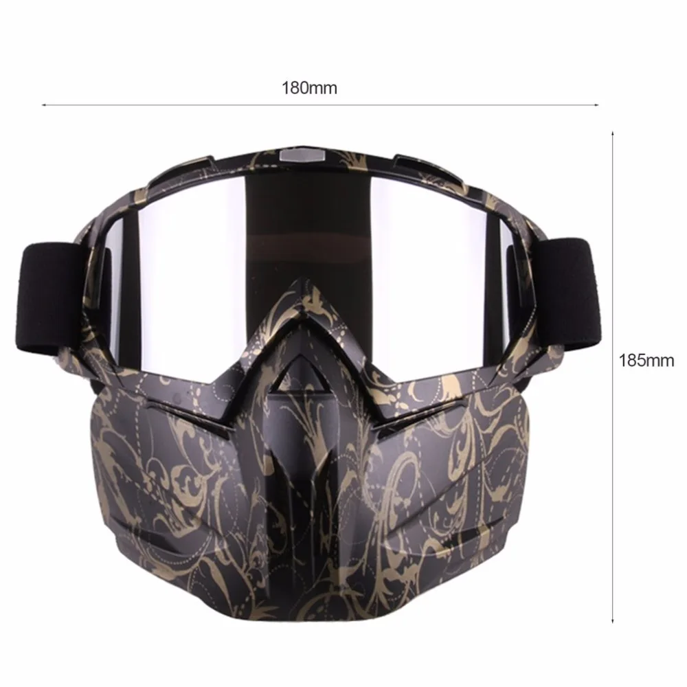 Motorcycle Goggles Helmet Mask Detachable Ski Bike Motocross Glasses Outdoor Sports NEW | Спорт и развлечения