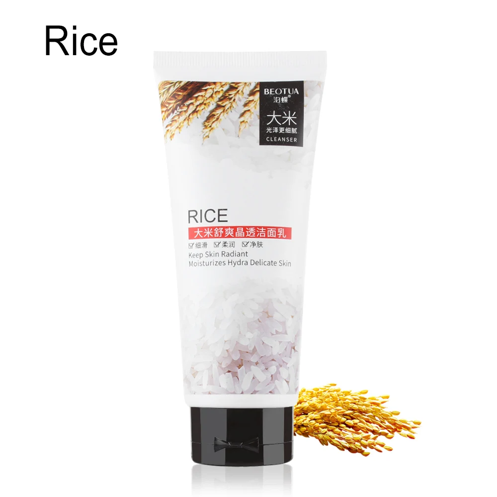Rice 1 шт. натуральное растительное увлажняющее омолаживающее Глубокое Очищающее средство для лица Уход за кожей молочко питательное масло чистящие средства - Цвет: Rice