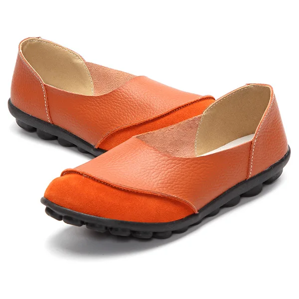 Лоферы балетки из натуральной кожи модная повседневная женская обувь мягкая на