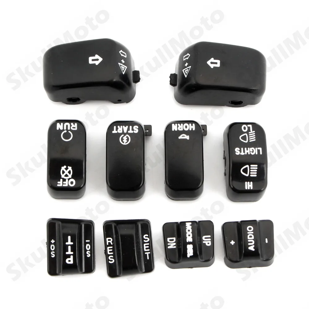 Черные мотоциклетные переключатель Корпус комплект крышка ручная ручка