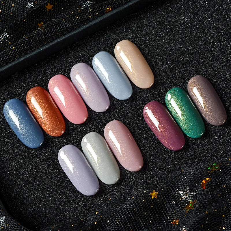 Золотой блестящий однотонный гель простой стиль блеск для ногтей хлопья смесь