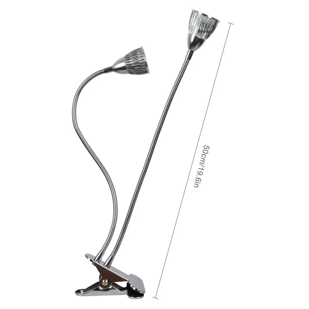 

New Dual Head LED Grow Lights Plant Lamps 5W 10W Desk Clip Plant Grow Lamp with 360 Degree Flexible Goose-neck Indoor Plant EU