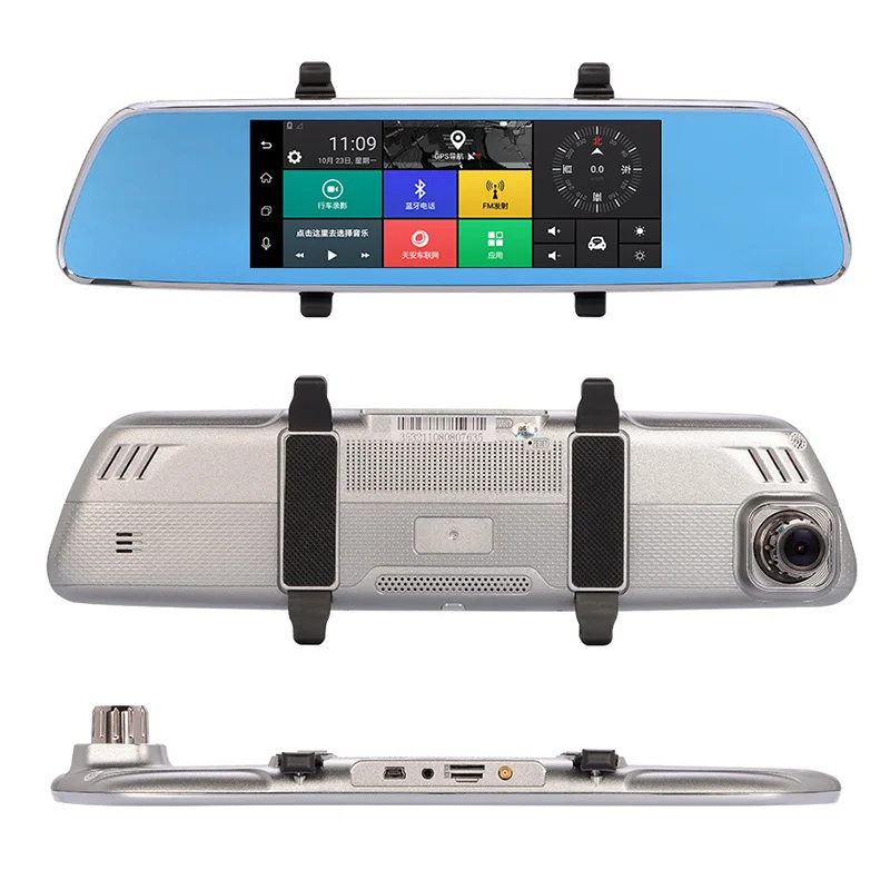 Автомобильный видеорегистратор Android 3G 7 дюймов Full HD 1080P двойной объектив GPS
