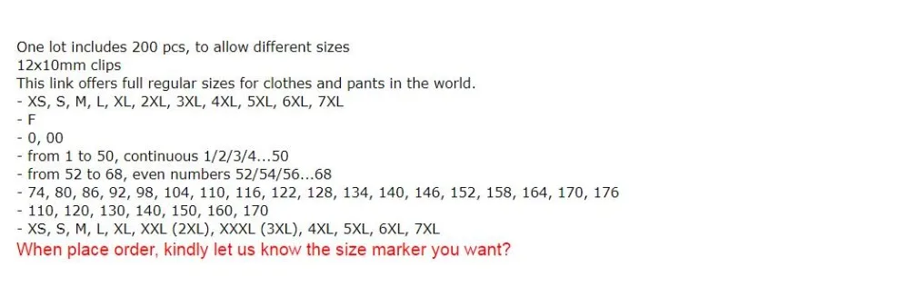 Белые маркеры размера для вешалки обычный размер s черные штаны с принтом вешалка