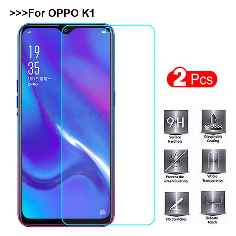 

OPPO K1 закаленное стекло OPPO K1 Защитная пленка для экрана 100% хорошее качество 9H Защитная крышка аксессуары для OPPOK1 (не 100% покрыта) 6,4