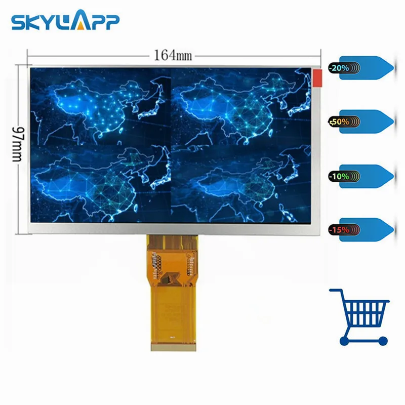 Skylarpu 7 дюймовый 164*97 мм ЖК экран для 1024*600 7300101462 E242868 дисплей панель дигитайзер