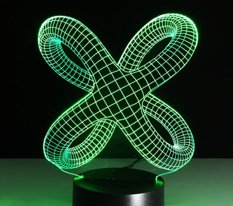 3D DNA светодиодный ночник горячая Распродажа ABS сенсорная База все абстрактная спиральная лампа светодиодный ночник настольная Иллюзия декоративная лава лампа - Испускаемый цвет: 7 colors change 7