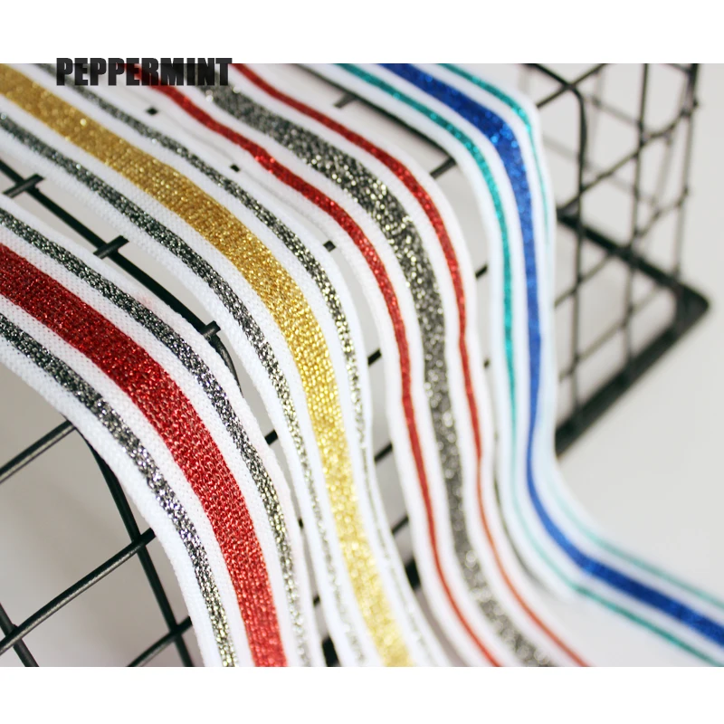 1 ярд 2 5 см Золотая Полоска кружевная отделка для одежды боковая лента тесьма