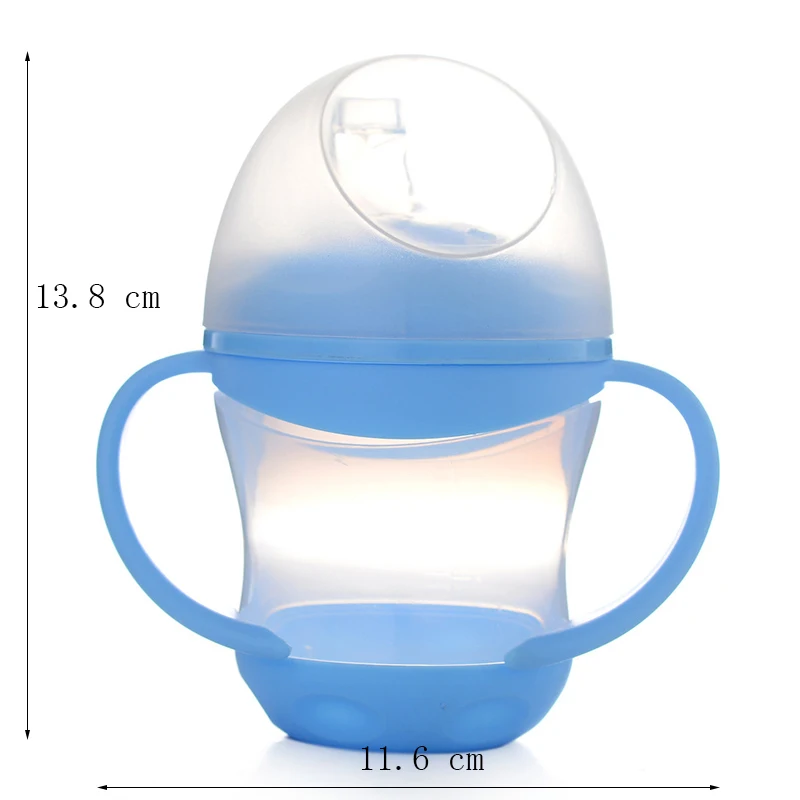 Baby Learn Drinking Bottle Silicone 160ml Infant Water Milk Juice Min Cup Children Sippy Training Cups With Two Handles T2514 | Мать и