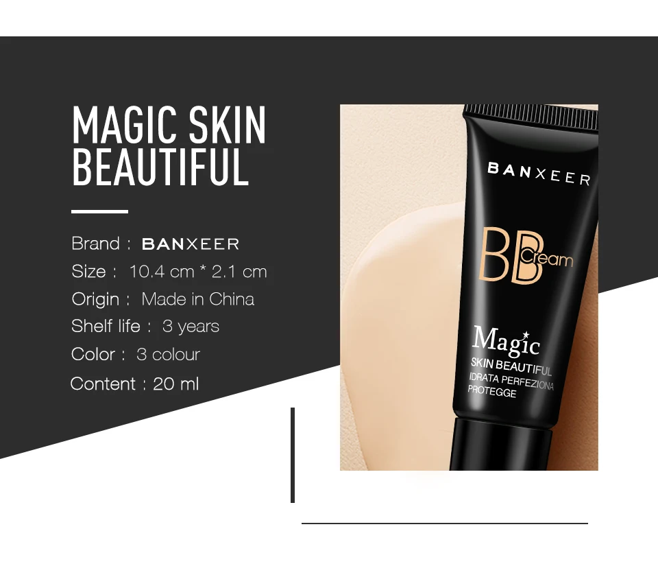 BANXEER BB крем база макияж основа полный консилер BB крем-основа Жидкий Макияж лица Косметика Красота