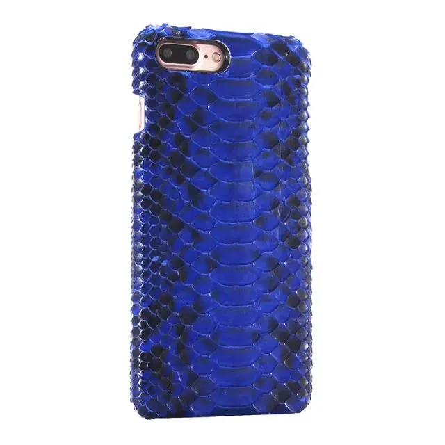 Чехол из натуральной кожи питона для iphone 8, 6 цветов, для iphone 8 Plus - Цвет: blue