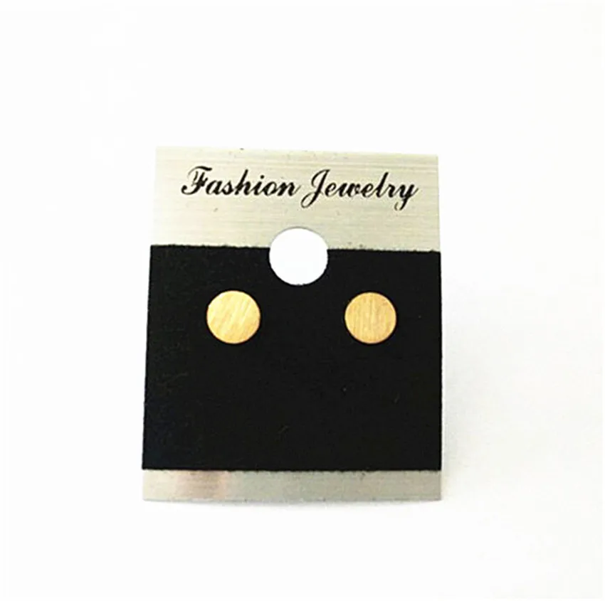 Женские серьги пусеты Круглые Гладкие золотого и серебряного цвета украшения в