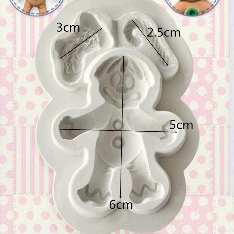 1 шт. Sugarcraft Рождественская силиконовая форма клоун чулок трость Fondont шоколадная
