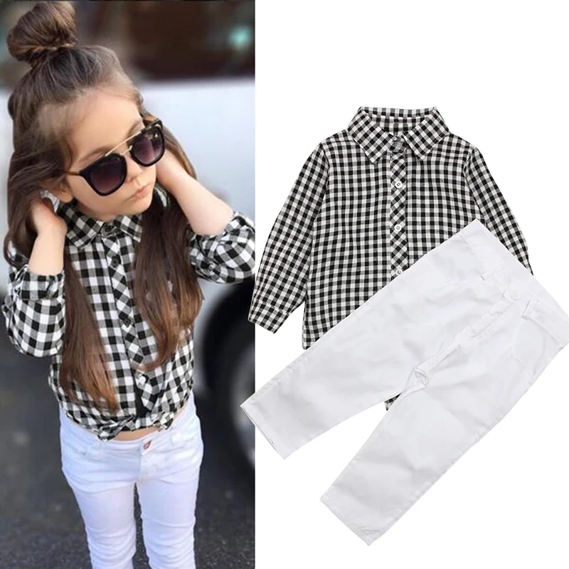 Осень зима 2018 комплект детской одежды для девочек Детский костюм хлопковая