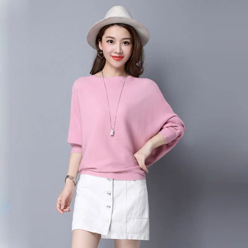 2018 Fashion Women Knit Black Pullover Sweaters Autumn Ladies Loose Striped Knitwear Yellow Elegant Cotton Female Casual Pull | Женская