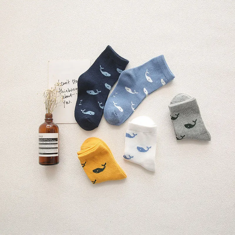 5 пара/лот новые мягкие хлопковые носки для мальчиков девочек милые Детские с