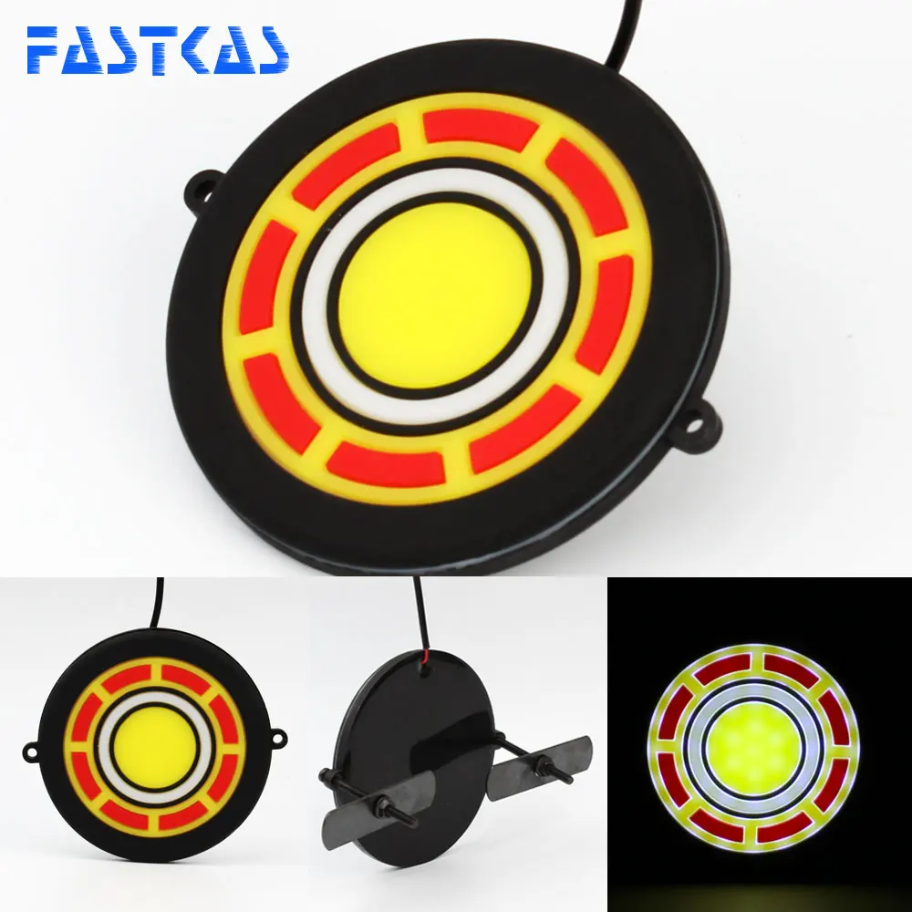 9 см светодиодный светильник для гриля 12 в желтый красный цвет 3D стиль автомобили