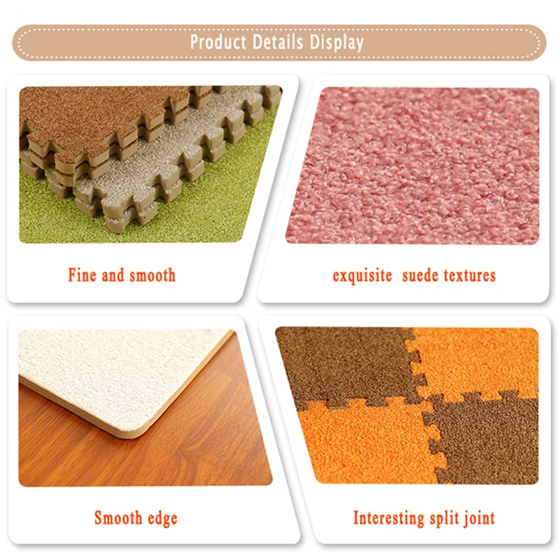 Детский игровой коврик головоломка из замшевой пены для ползания детей 30*30 см