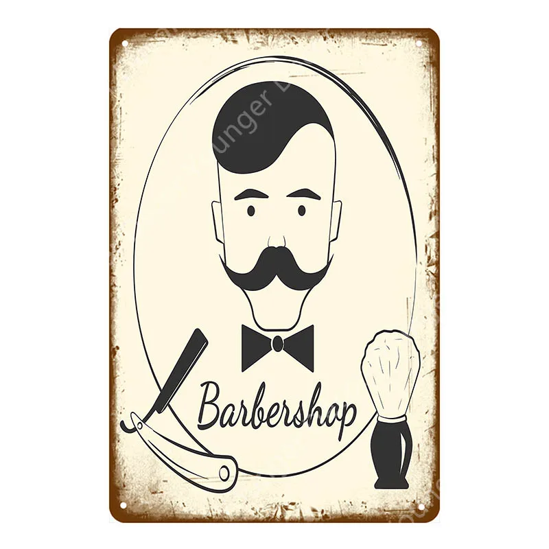 YD2863F Винтажные металлические вывески для парикмахеров, Парикмахерская, Парикмахерская, декор для укладки волос, стрижка, постер, настенная живопись, доска - Цвет: YD2863F