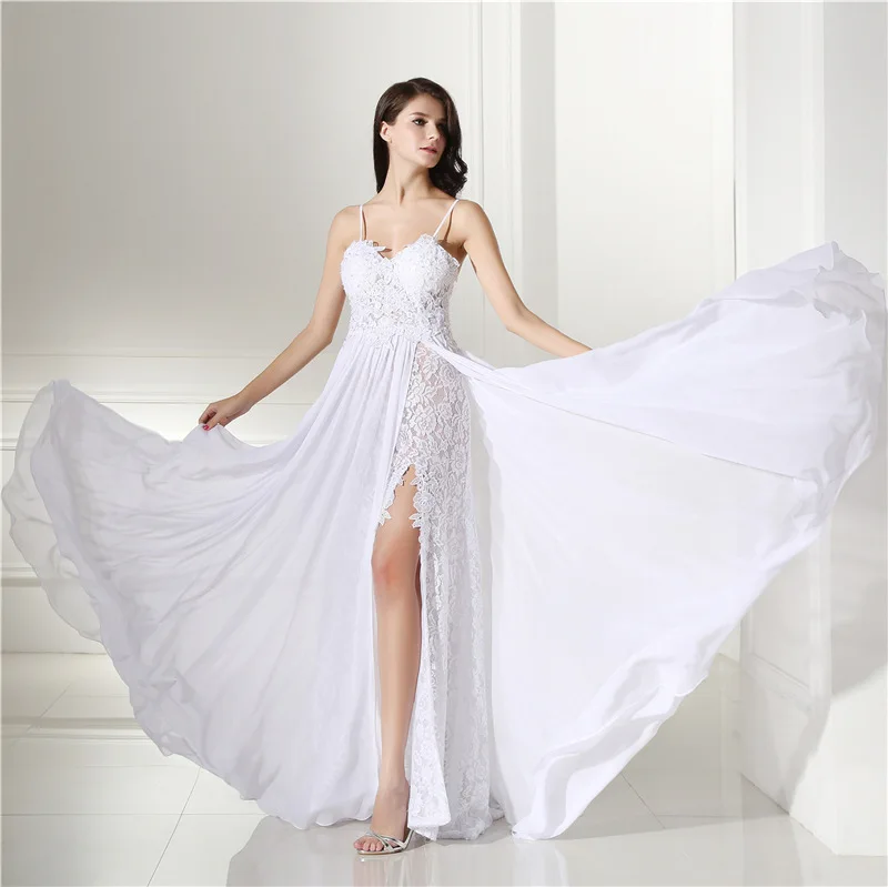 Vestido de noiva Новое поступление Кружевное свадебное платье 2021 сексуальное с разрезом