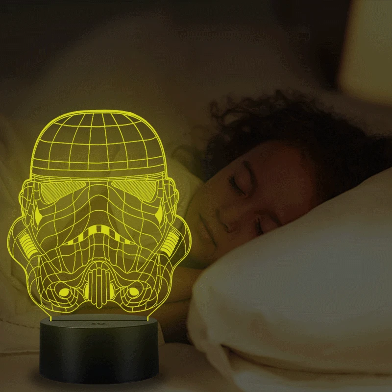 VCity 3D ночник светодиодный настольный светильник RGB изменение Многоцветный Императорский Штурмовик вентиляторы кино подарки USB беспроводной Фонарик светодиодный