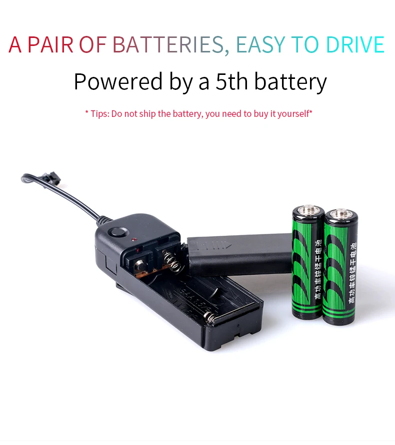 2 м автомобильный светильник холодной линии с аккумуляторной батареей 10 цветов для укладки DIY гибкое украшение интерьера литье для мотоциклов автомобиля