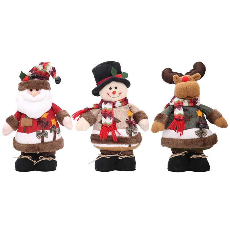 

Christmas Snowman Milu Deer Pose Gifts Santa Claus Ornaments Hotel Shopping Malls Home Decorations