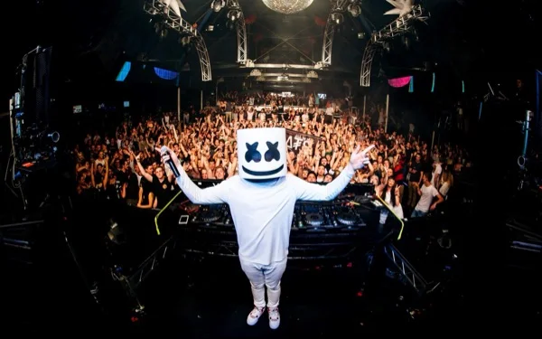 EDC электрическая Маргаритка карнавальный костюм реквизит латекс DJ Marshmello маска для Хеллоуина, карнавала, Рождества Маскарадная маска для вечеринки Косплей