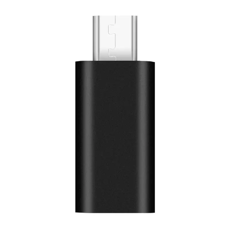 Черный Для samsung huawei Xiaomi Phone Tablet Powerbank 8pin Lightning Female to Micro USB Мужской зарядный адаптер конвертер - Цвет: Черный