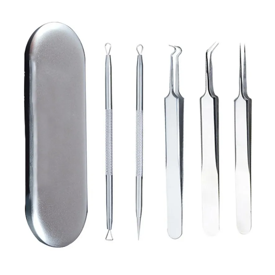 Для удаления угрей игла в акне 5 шт. пинцет для прыщей и черных точек 35|Устройство