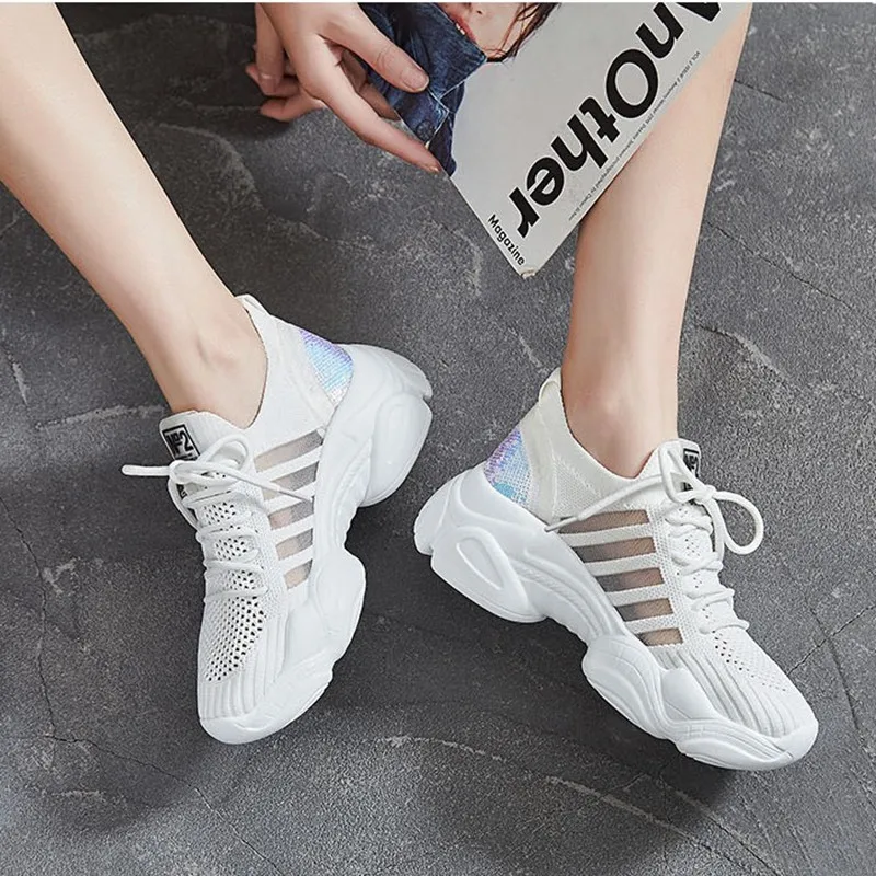 RASMEUP/легкие дышащие женские кроссовки на массивном каблуке коллекция 2019 года