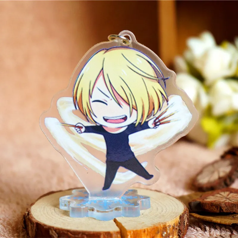 3 1 шт., 6 см, аниме, брелок, YURI ON ICE, плисецкий, Victor Nikiforov, кацуки, Yuri, брелоки, Portachiavi, Charn, брелок, стоящая пластина - Цвет: 3