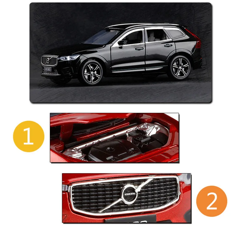 1/32 сплав XC60 SUV внедорожный литья под давлением игрушечные машины звук световой вытяните назад автомобиль игрушки для детей