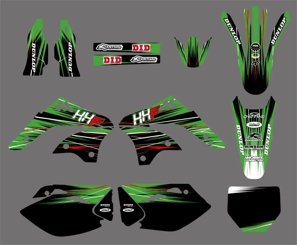NICECNC графика и фоны наклейки Стикеры Наборы для Kawasaki KX450F KXF450 2006 2007 2008 KXF 450 KX 450F|sticker kit|team graphicsdecal kit |