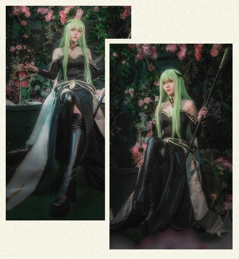 UWOWO CODE GEASS Косплей Lelouch of the Rebellion C. C. Императрицы вер. Костюм Аниме-код GEASS Lelouch of the Rebellion Косплей