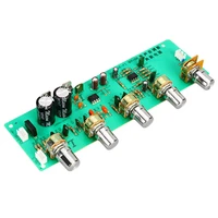 aiyima dual ac12 15v an4558 op amp preamplifier with treble mid range bass preamp volume adjustment tone board for amplifier